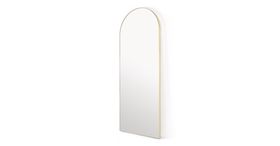 Arles Arch Leaning Floor Mirror, Large 65 x 170 cm, Brushed Brass