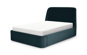Hayllar King Size Ottoman Storage Bed, Steel Blue Velvet