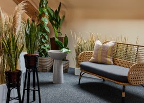 Swara Garden 2 Seater Sofa, Natural Rattan and Black