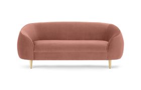 Trudy 2 Seater Sofa, Blush Pink Velvet