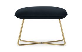 Stanley Footstool, Twilight Blue Velvet