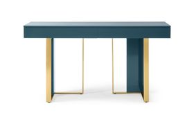 Arpen Desk, Teal and Brass