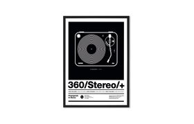 Stereo Poster Framed Print, A2