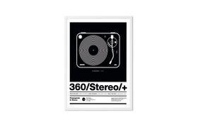 Stereo Poster Framed Print, A2