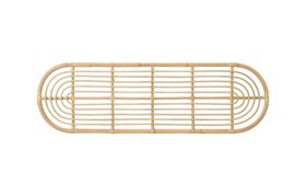 Selin King Size Headboard, Oval, Natural Rattan