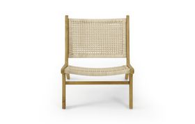 Modica Accent Armchair, Rattan & Natural Fabric