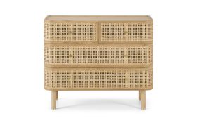 Ankhara Chest of Drawers, Rattan & Oak