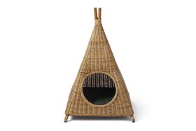 Akila Teepee, Natural Rattan & Grey