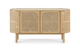 Ankhara Sideboard, Natural Oak & Rattan