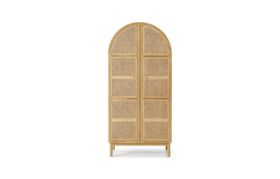 Ankhara Double Wardrobe, Rattan & Oak
