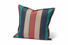 Artiga Outdoor Cushion, 40 x 40cm, Grey & Blue Stripe