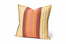 Artiga Outdoor Cushion, 40 x 40cm, Orange & Yellow Stripe