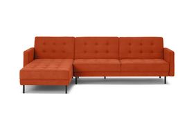 Rosslyn Left Hand Facing Chaise End Click Clack Sofa Bed, Sadona Orange Fabric