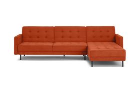 Rosslyn Right Hand Facing Chaise End Click Clack Sofa Bed, Sadona Orange Fabric
