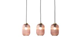 Briz Diner Pendant Light, Pink Glass