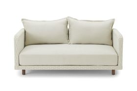 Nayan 2 Seater Woven Garden Sofa, Natural White