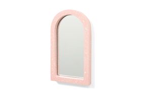 Katie Gillies Mini Mirror, 29 x 17 cm, Light Pink & White