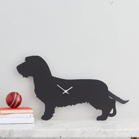 Wire Haired Dachshund Clock with ticking tail