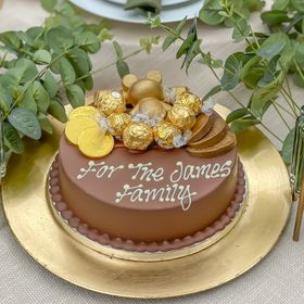Chocolate Gold Smash Cake, Personalised