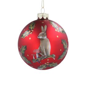 Hare and Holly  Bauble