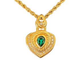 Vintage Christian Dior Heart Pendant Necklace, 1980s (2)