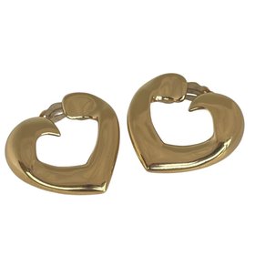 Vintage Yves Saint Laurent Heart Earrings, 1980s