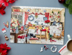 Farmhouse Kitchen at Christmas