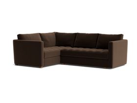 Easy Glider corner sofa in Warm Brownie clever velvet