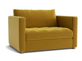 Easy Glider love seat in Honey Pot Clever Velvet