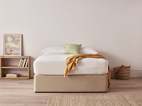 Side Stash 2 Drawer Bed in Tea Dunk Beige Twill