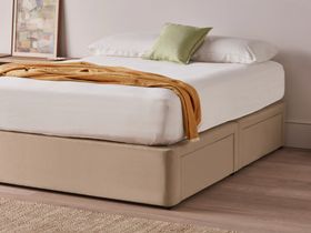 Side Stash 2 Drawer Bed in Tea Dunk Beige Twill