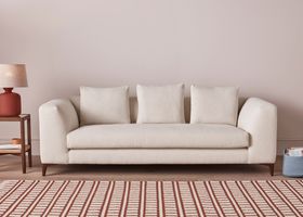 La Dolce Seater Sofa Large in Whipped Cream White Boucle