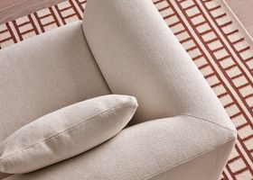 La Dolce Seater Sofa Large in Whipped Cream White Boucle