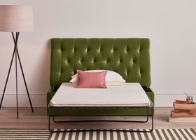 Bed In A Button Double in Grass Clippings Clever Velvet
