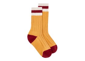 Toastie Sock in Ochre and Red