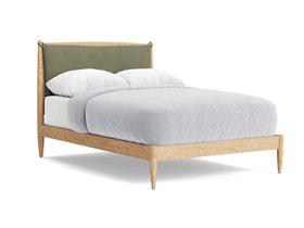Bagel Bed Whitewashed Oak in Allotment Clever Linen