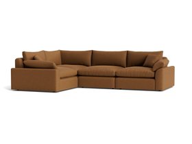 Cuddlemuffin Modular Corner Sofa in Burnt Sugar Clever Linen