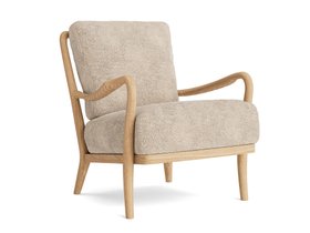 Shearer Easins Accent Chair in Whitewashed Oak