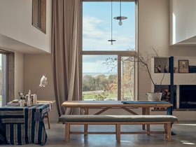 Barney Extending Kitchen Table in Light Oak
