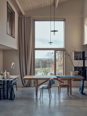 Barney Extending Kitchen Table in Light Oak