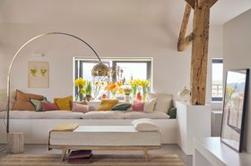 Tip Top Daybed in Egg Box Beige Twill