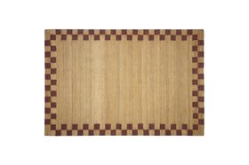Checky Edge Jute Rug in Terracotta 170cm x 240cm