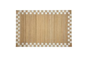 Checky Edge Jute Rug in Chalk 170cm x 240cm