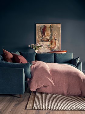 Slow Riser Sofa Bed in Sopping Seagrass Teal Chenille