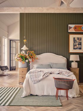 Sugar Puff King Size Bed in Passing Cloud Grey Velvet