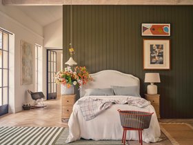 Sugar Puff King Size Bed in Passing Cloud Grey Velvet