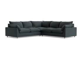 Slow Riser Corner Sofa Bed in Sopping Seagrass Teal Chenille