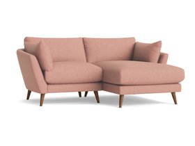 Groover Chaise Sofa in Strawberry Milkshake Pink Linen