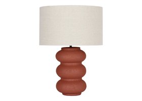 Triple Scoop Ceramic Lamp in Cinnamon Sticks Orange