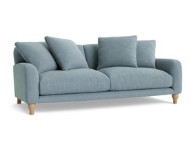 Bear Hug Sofa in Birthday Candle Blue Chenille